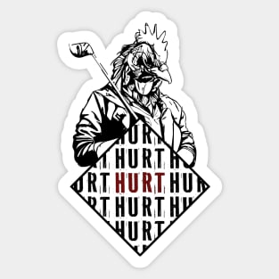 Hotline Miami Chicken Golf Club HURT Sticker